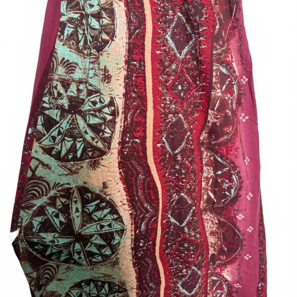 Bohemian Style Maxi Dress Spaghetti Straps Vibrant Patterns - Picture 5 of 8